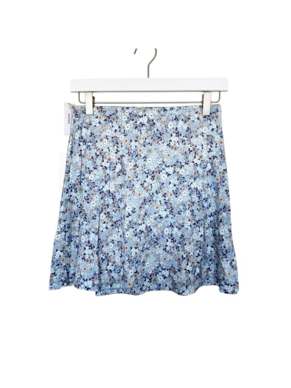 NEW Wilfred Notebook Floral A-Line Mini Skirt Buoy Blue Print Size Small